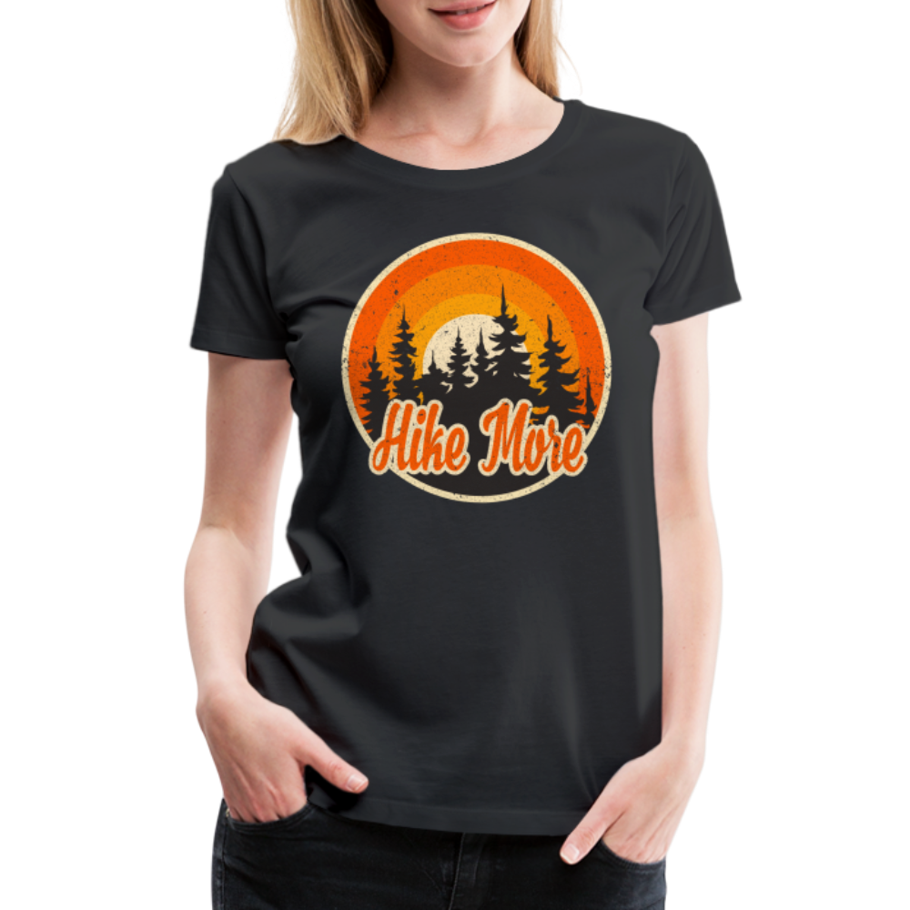 Bergmensch Berge Wandern Natur Shirt Hike More Lustiges Geschenk Frauen Premium T-Shirt - Schwarz