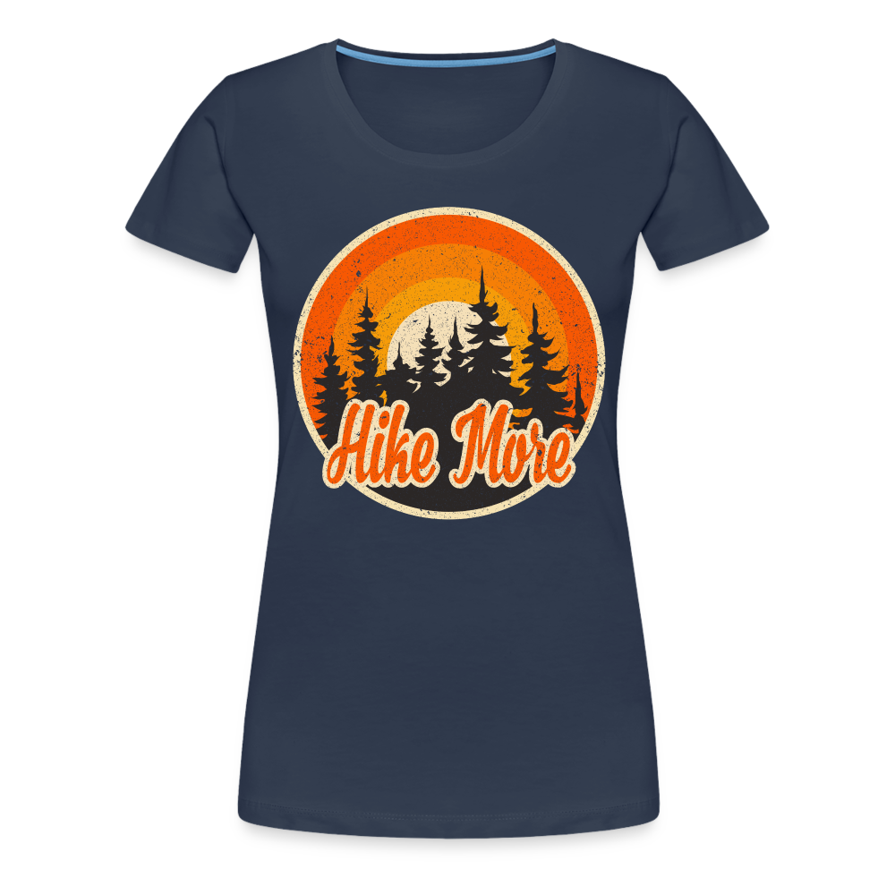 Bergmensch Berge Wandern Natur Shirt Hike More Lustiges Geschenk Frauen Premium T-Shirt - Navy