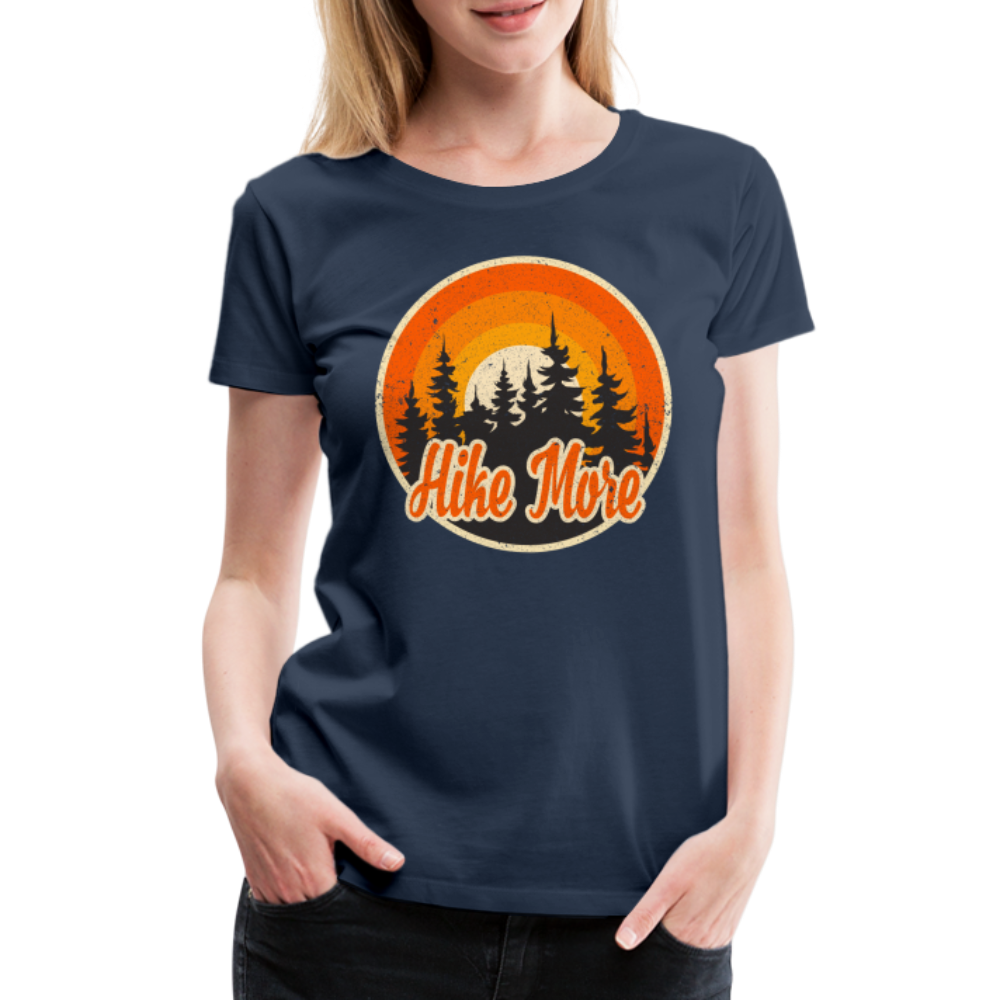 Bergmensch Berge Wandern Natur Shirt Hike More Lustiges Geschenk Frauen Premium T-Shirt - Navy