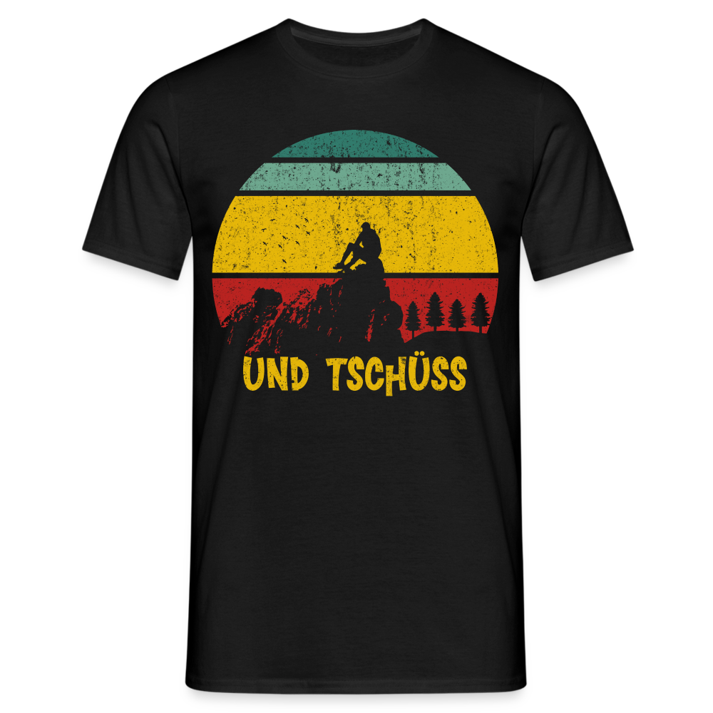 Bergmensch Berge Wandern Natur Shirt Und Tschüss Lustiges Geschenk T-Shirt - Schwarz