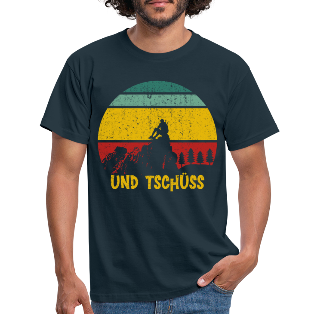 Bergmensch Berge Wandern Natur Shirt Und Tschüss Lustiges Geschenk T-Shirt - Navy