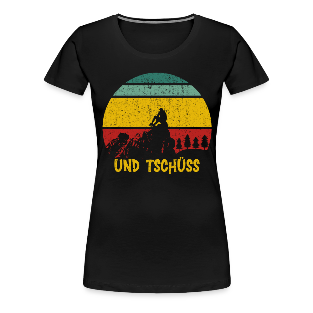 Bergmensch Berge Wandern Natur Shirt Und Tschüss Lustiges Geschenk Frauen Premium T-Shirt - Schwarz