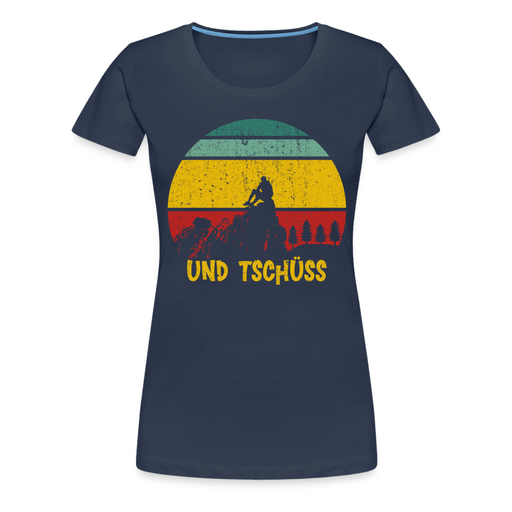 Bergmensch Berge Wandern Natur Shirt Und Tschüss Lustiges Geschenk Frauen Premium T-Shirt - Navy