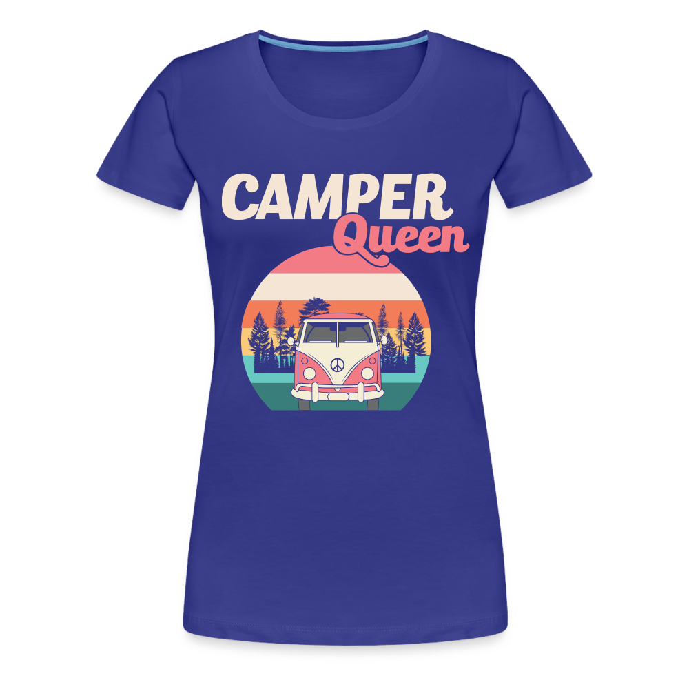 Camping Camper Shirt Camping Queen Lustiges Geschenk T-Shirt - Königsblau