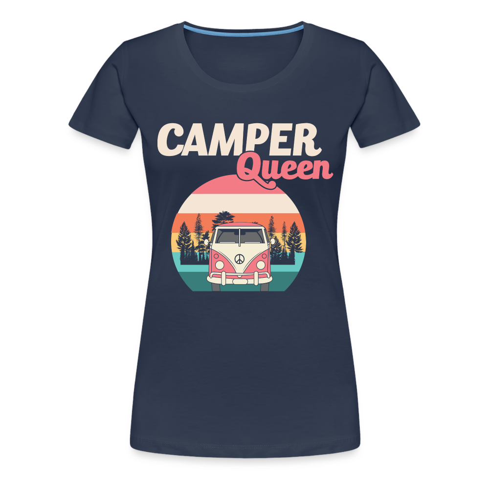 Camping Camper Shirt Camping Queen Lustiges Geschenk T-Shirt - Navy