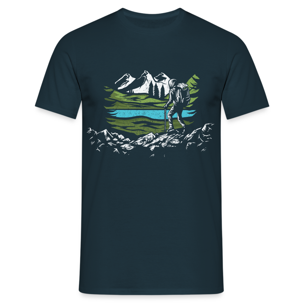 Bergmensch Berge Wandern Natur Shirt Lustiges Geschenk T-Shirt - Navy