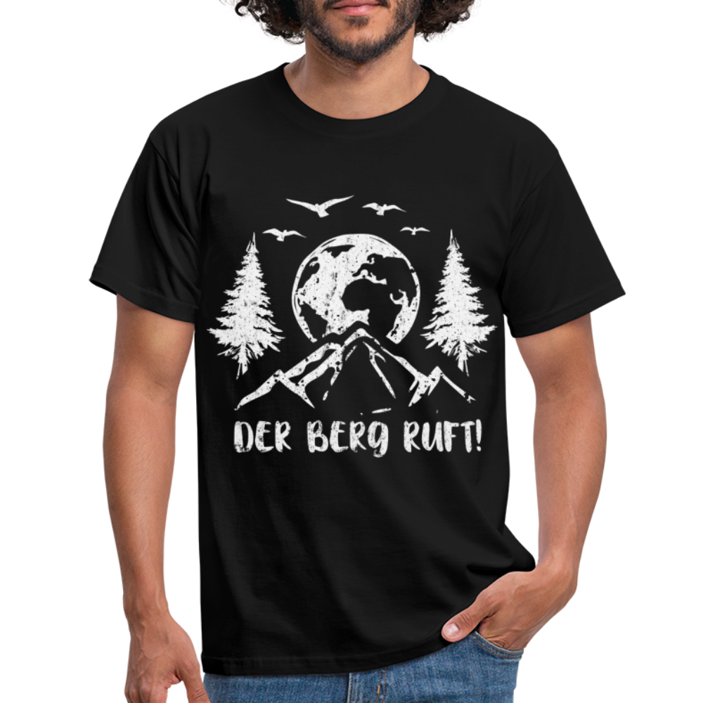 Bergmensch Berge Wandern Natur Shirt Der Berg Ruft Lustiges Geschenk T-Shirt - Schwarz