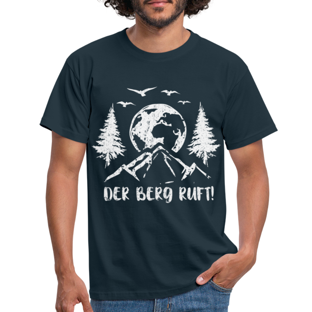 Bergmensch Berge Wandern Natur Shirt Der Berg Ruft Lustiges Geschenk T-Shirt - Navy