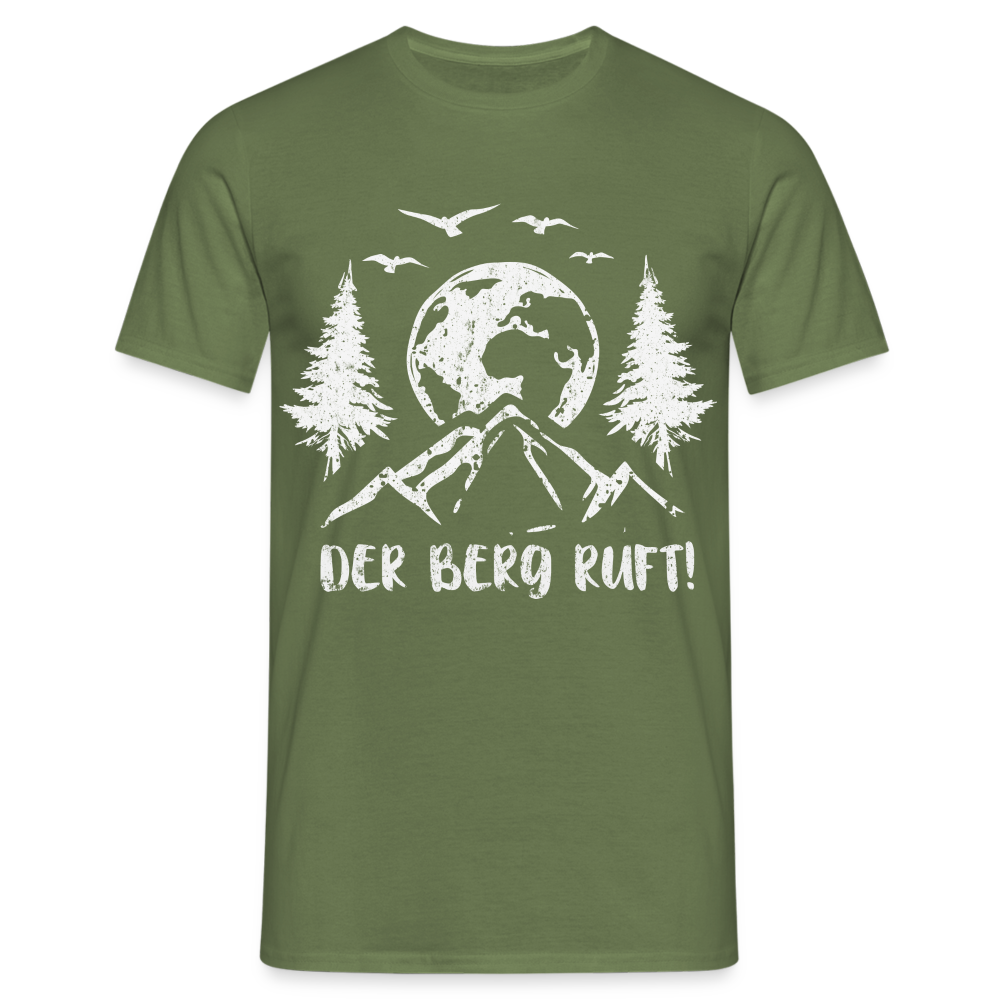 Bergmensch Berge Wandern Natur Shirt Der Berg Ruft Lustiges Geschenk T-Shirt - Militärgrün
