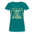 Bergmensch Berge Wandern Natur Shirt Hike Like A Girl Lustiges Geschenk Frauen Premium T-Shirt - Divablau