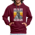 Werkstatt Shirt Einmal mit Profis war früher - heute reicht schon einmal ohne Idioten Kontrast-Hoodie - Weinrot/Anthrazit