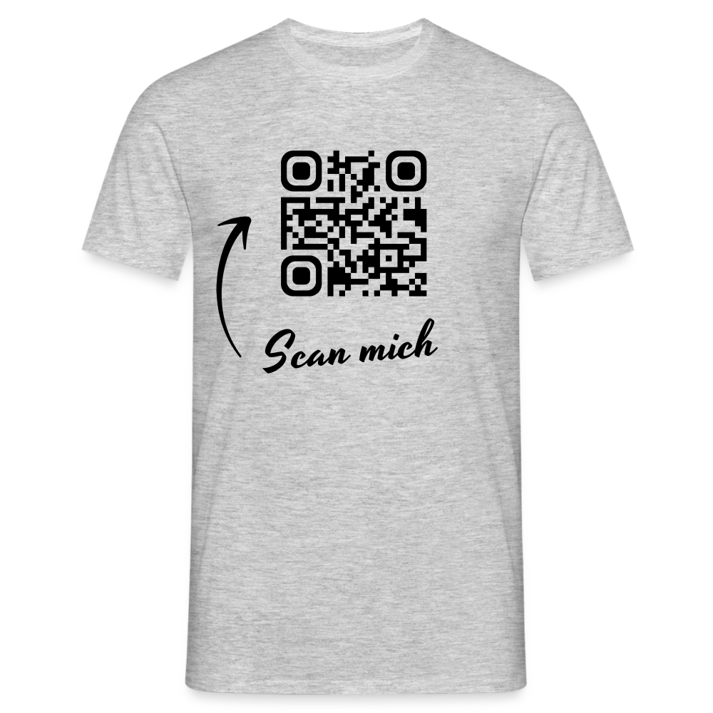 Heiratsantrag Shirt für Nerds Scan den QR Code T-Shirt - Grau meliert