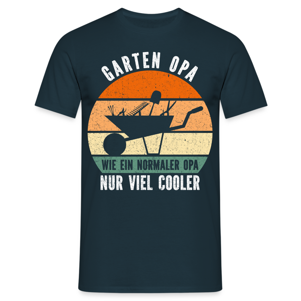 Gärtner Opa Landschaftsbau Großvater Gartenarbeit Garten T-Shirt - Navy