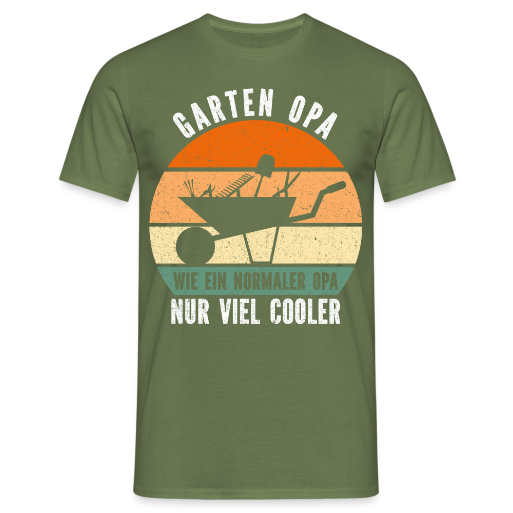 Gärtner Opa Landschaftsbau Großvater Gartenarbeit Garten T-Shirt - Militärgrün