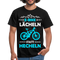 E-Bike Fahrrad Fahren Lächeln statt Hecheln Lustiges E-bike T-Shirt - Schwarz