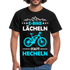 E-Bike Fahrrad Fahren Lächeln statt Hecheln Lustiges E-bike T-Shirt - Schwarz