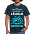 E-Bike Fahrrad Fahren Lächeln statt Hecheln Lustiges E-bike T-Shirt - Navy