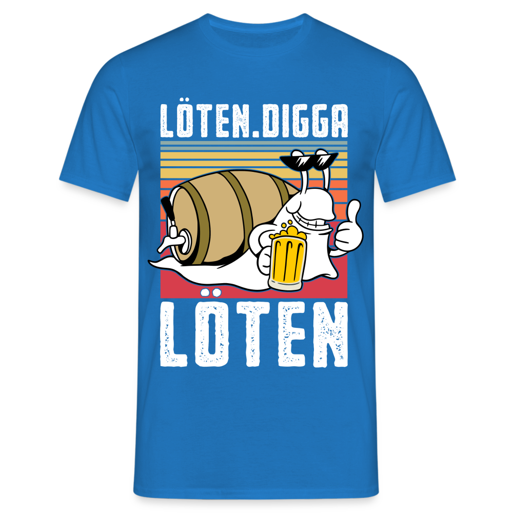 Löten Digga Löten Biertrinker Shirt Bier Schnecke T-Shirt - Royalblau