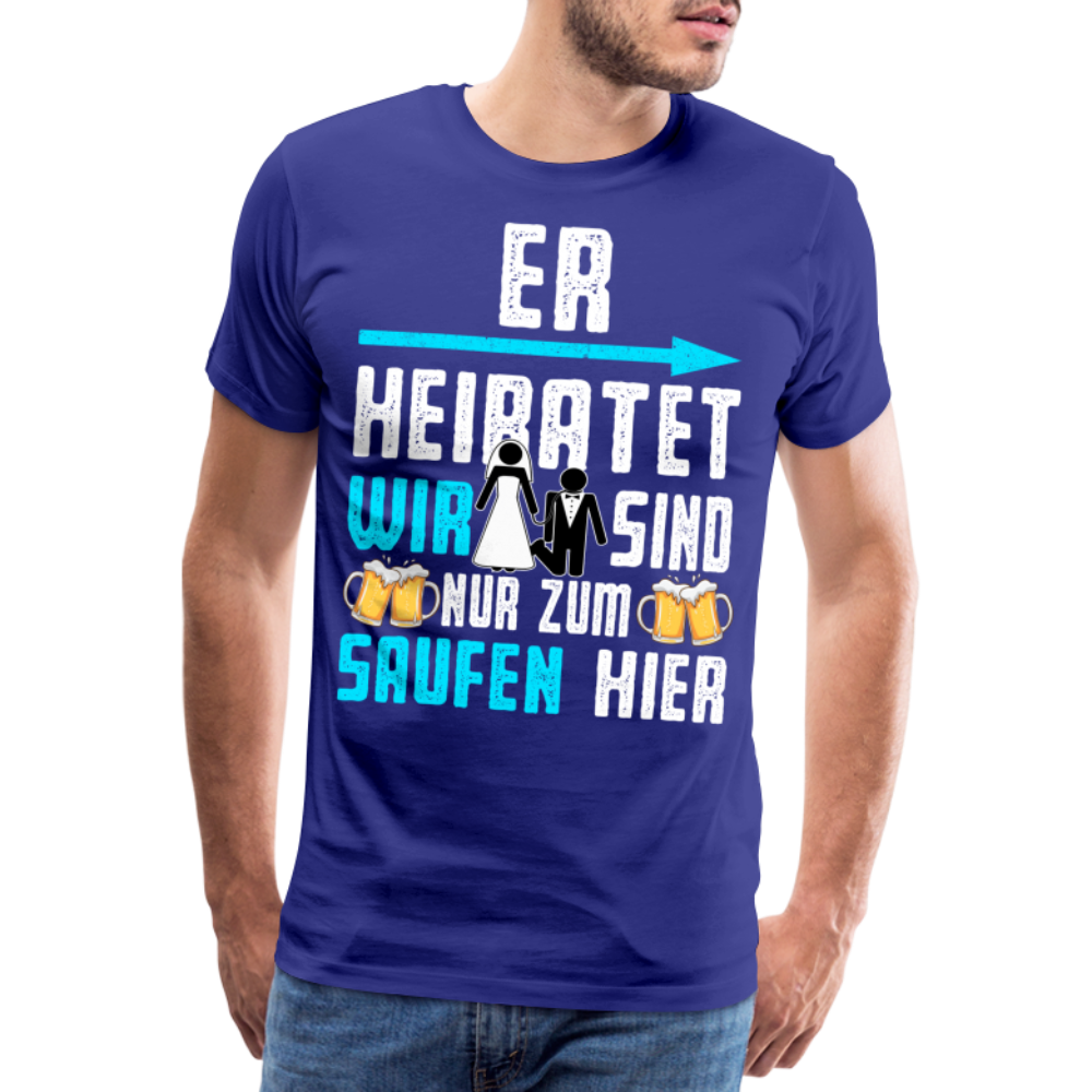 Herren JGA Shirt Junggesellenabschied Polterabend Premium T-Shirt - Königsblau