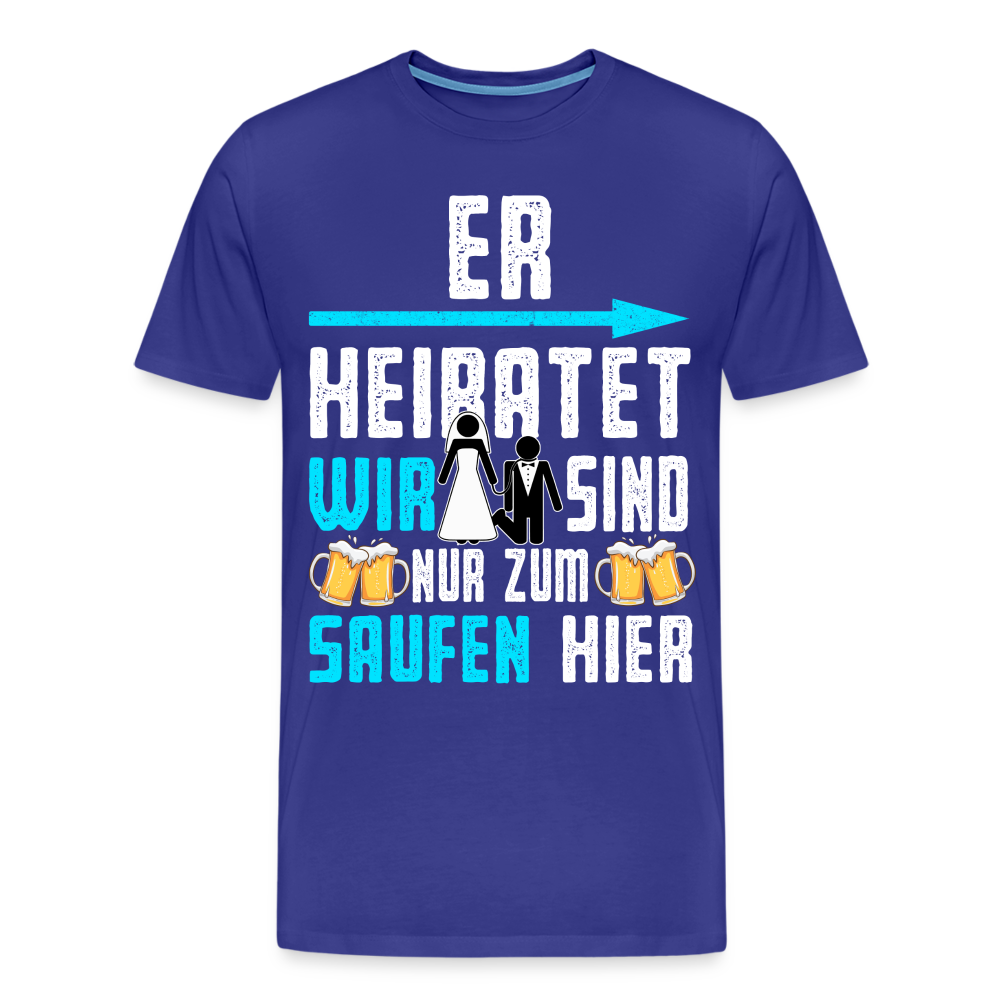 Herren JGA Shirt Junggesellenabschied Polterabend Premium T-Shirt - Königsblau