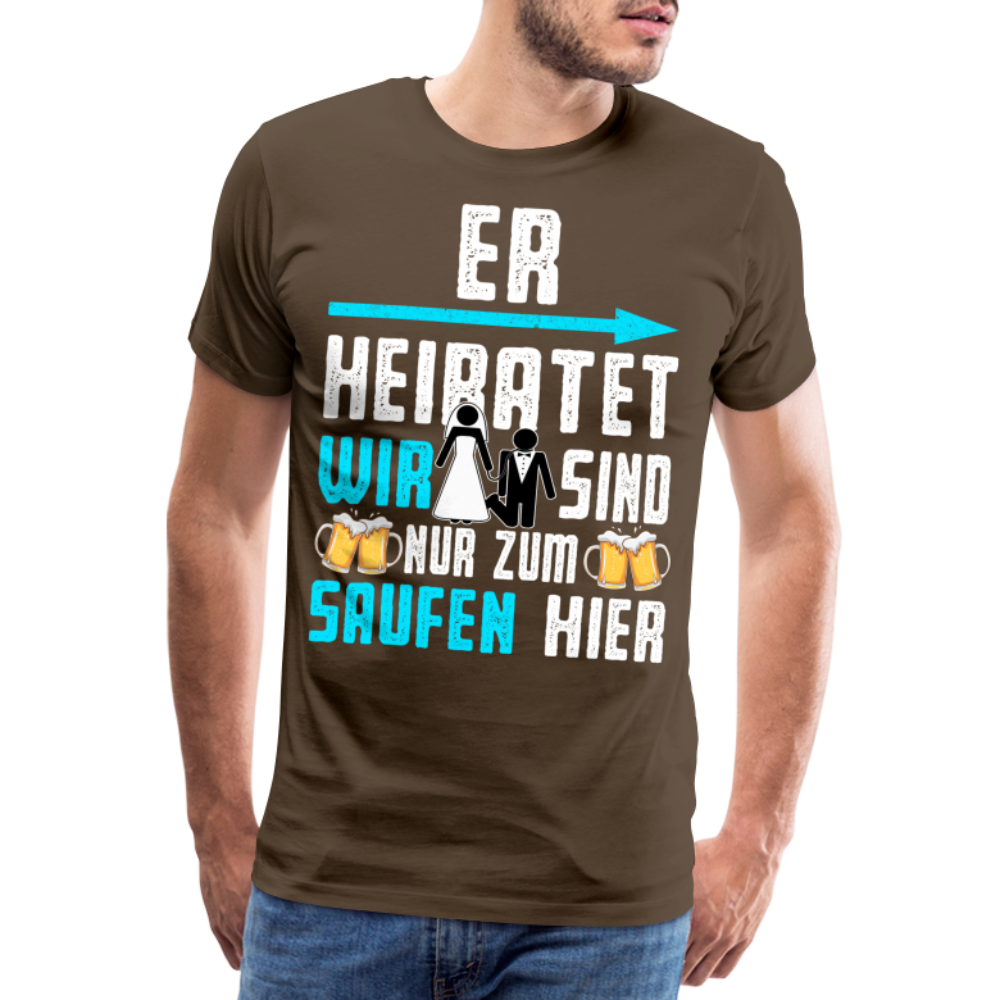 Herren JGA Shirt Junggesellenabschied Polterabend Premium T-Shirt - Edelbraun