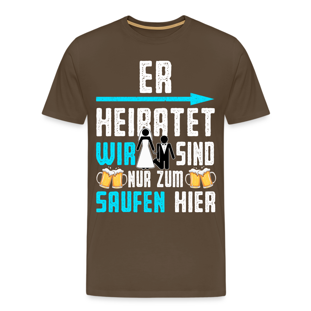 Herren JGA Shirt Junggesellenabschied Polterabend Premium T-Shirt - Edelbraun