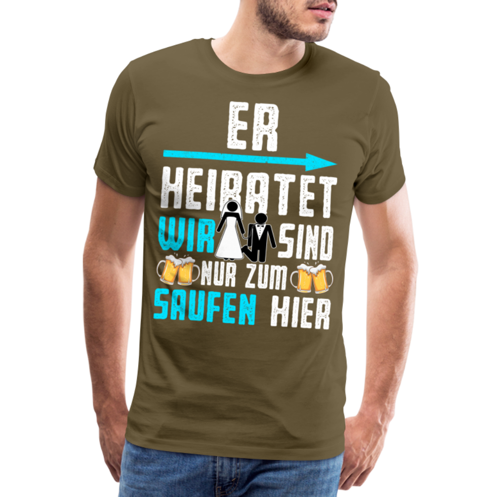 Herren JGA Shirt Junggesellenabschied Polterabend Premium T-Shirt - Khaki