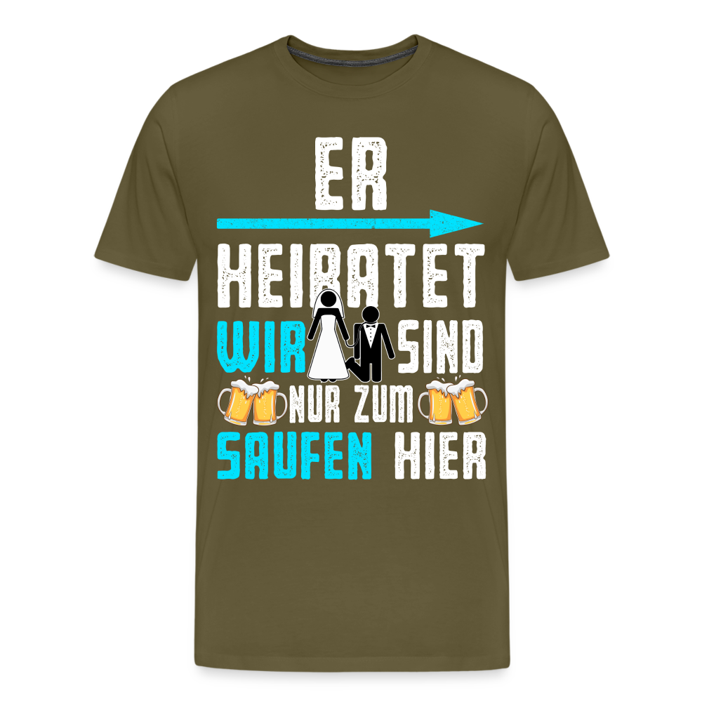 Herren JGA Shirt Junggesellenabschied Polterabend Premium T-Shirt - Khaki