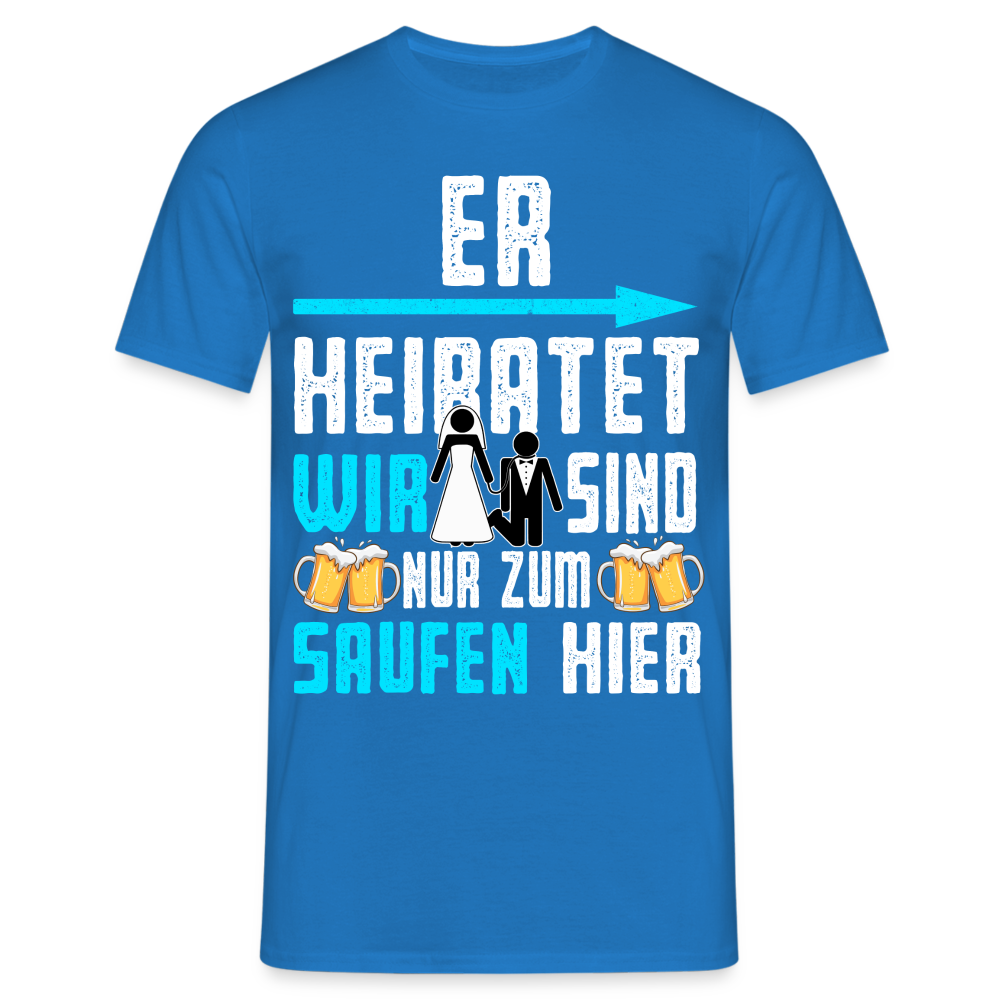 Herren JGA Shirt Junggesellenabschied Polterabend T-Shirt - Royalblau