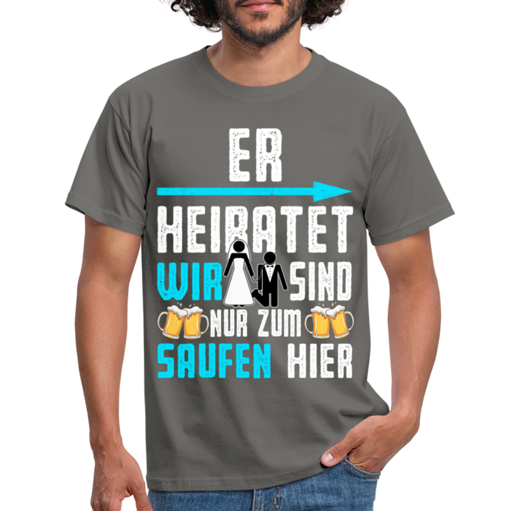 Herren JGA Shirt Junggesellenabschied Polterabend T-Shirt - Graphit