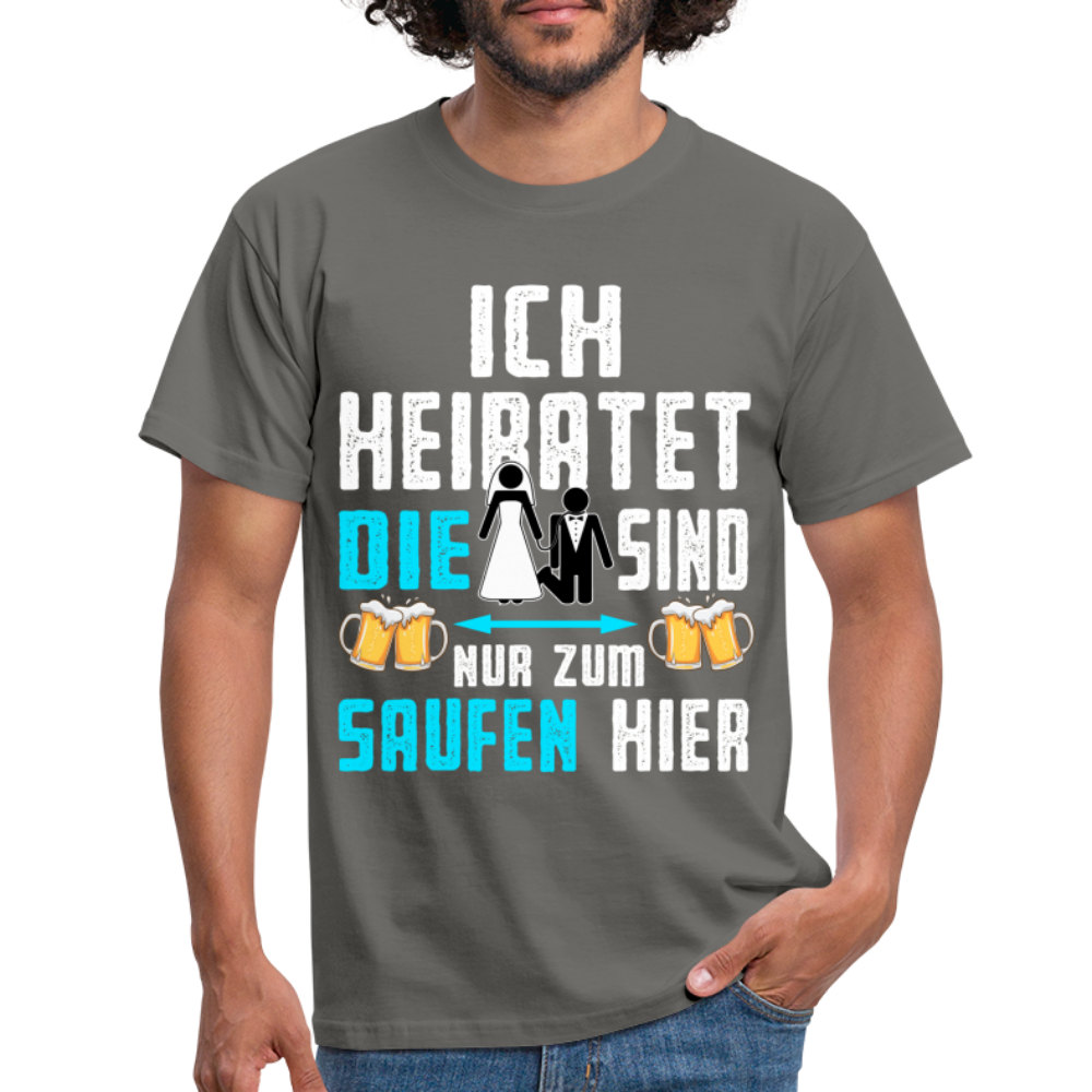 JGA Shirt Herren Bräutigam Kostüm Junggesellenabschied Männer JGA Mann T-Shirt - Graphit