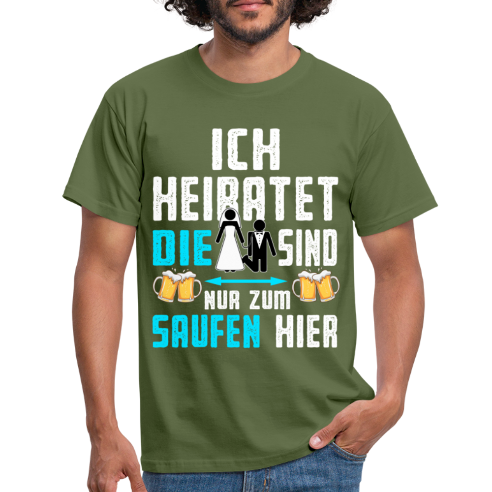 JGA Shirt Herren Bräutigam Kostüm Junggesellenabschied Männer JGA Mann T-Shirt - Militärgrün