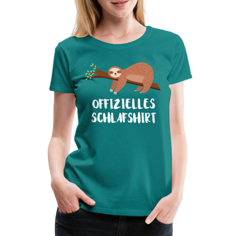 Faultier Müde Offizielles Schlafshirt Lustiges Premium T-Shirt - Divablau