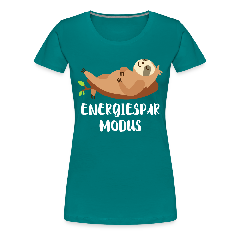Faultier Müde Energiesparmodus Lustiges Premium T-Shirt - Divablau