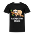 Faultier Müde Energiesparmodus Lustiges Kinder Premium T-Shirt - Schwarz