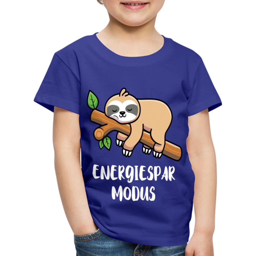 Faultier Müde Energiesparmodus Lustiges Kinder Premium T-Shirt - Königsblau