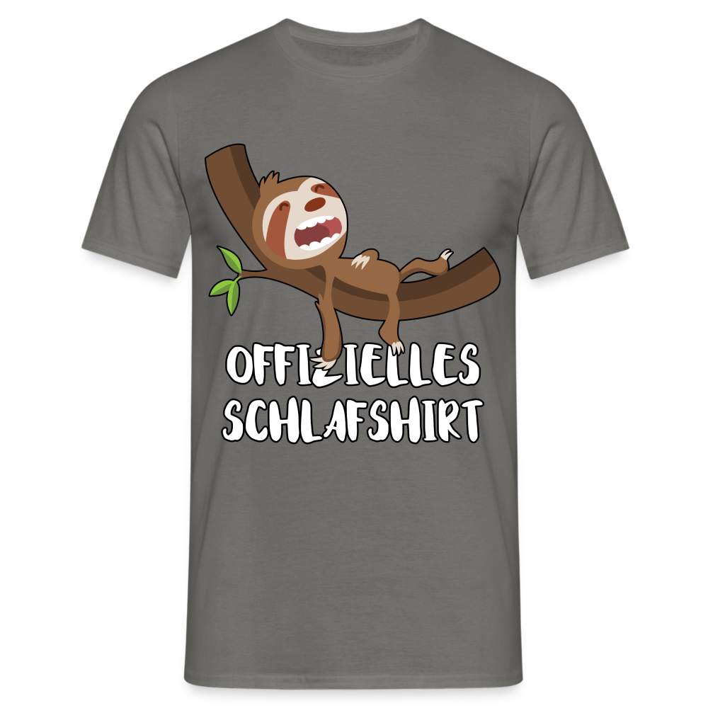 Faultier Müde Offizielles Schlafshirt Lustiges T-Shirt - Graphit