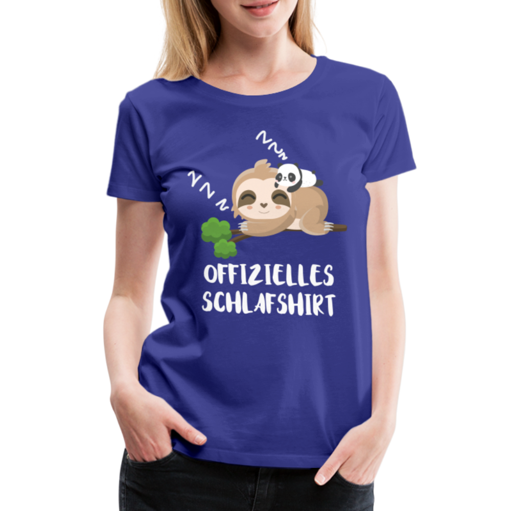 Faultier Müde Offizielles Schlafshirt Lustiges Premium T-Shirt - Königsblau