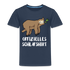 Faultier Müde Offizielles Schlafshirt Lustiges Kinder Premium T-Shirt - Navy