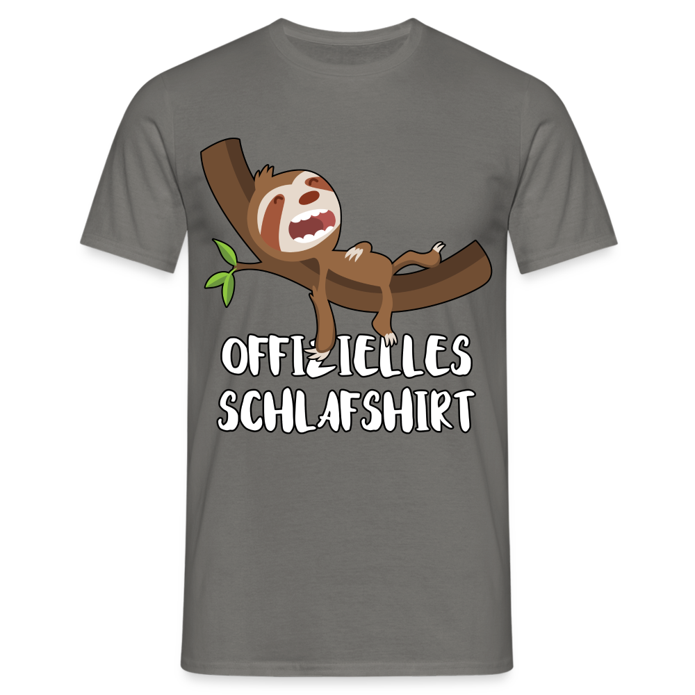 Faultier Müde Offizielles Schlafshirt Lustiges T-Shirt - Graphit