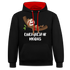 Faultier Müde Energiesparmodus Lustiger Kontrast-Hoodie - Schwarz/Rot