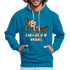 Faultier Müde Energiesparmodus Lustiger Kontrast-Hoodie - Pfauenblau/Grau meliert