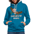 Faultier Müde Energiesparmodus Lustiger Kontrast-Hoodie - Pfauenblau/Grau meliert