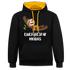 Faultier Müde Energiesparmodus Lustiger Kontrast-Hoodie - Schwarz/Gold