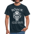 Wikinger Totenkopf Böser Alter Mann T-Shirt - Navy