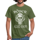 Wikinger Totenkopf Böser Alter Mann T-Shirt - Militärgrün