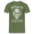 Wikinger Totenkopf Böser Alter Mann T-Shirt - Militärgrün