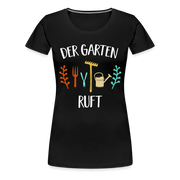 Gärtnerin keine Zeit der Garten ruft Frauen Premium T-Shirt - Schwarz