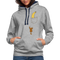 Lustiges Äffchen und Banane Hoodie - Grau meliert/Navy