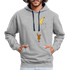 Lustiges Äffchen und Banane Hoodie - Grau meliert/Navy